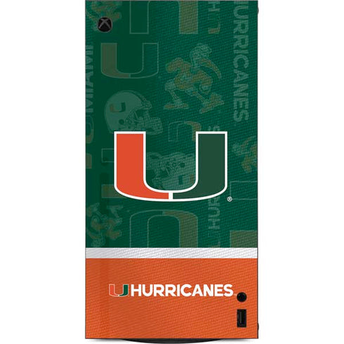 University of Miami U Hurricanes XBox Series X Digital Edition Console Skin